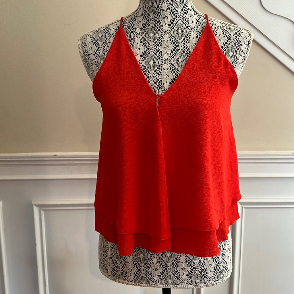 Fun, Fluttery, Red Top.